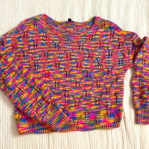 Multicolor Cable Knit Sweater